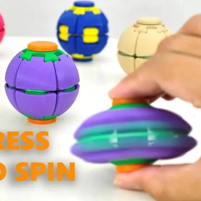 Вращающийся декомпрессионный шар 3D-печати - Спиральный гироскоп Fidget Toy