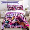 Kpop Demon Hunters Customize your name Bedding Set Breathable Duvet Cover with Pillowcases Home Decoration Birthday Gift