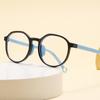 7340 Круглая оправа для детских литературных очков, оправа 2025 года, новые очки для мальчиков и девочек из поликарбоната, анти-синие плоские очки