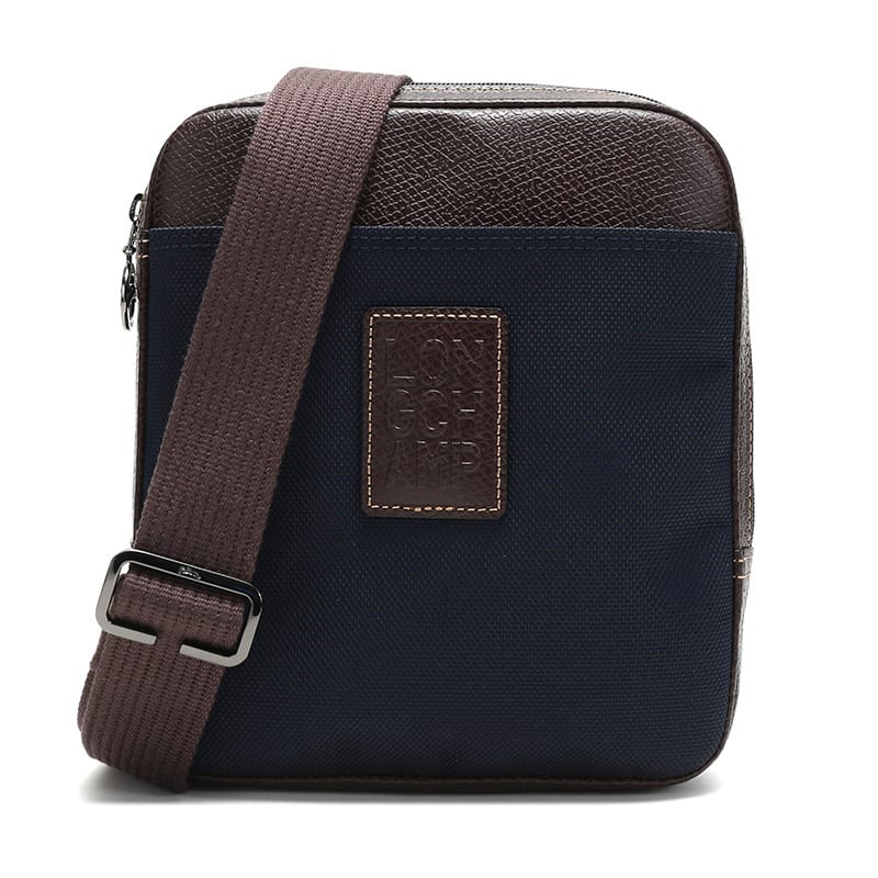 Longchamp Сумка через плечо Boxford из коровьей кожи, Маленькая мужская синяя 1712080127