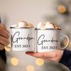 Pregnancy Announcement Coffee Mugs For Grandparents Grandma and Grandpa Est 2024 Tea Cup Gifts Mug for New Grandparents