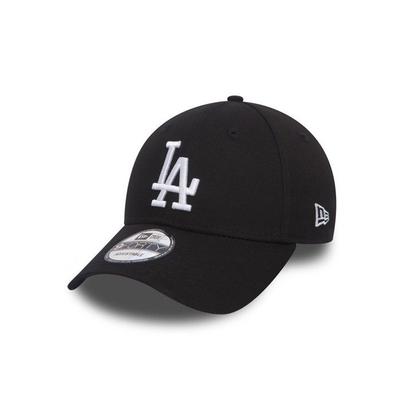 Кепка - New Era - Los Angeles Dodgers Essential 9 Forty - Черная - Регулируемая - Изогнутый козырек