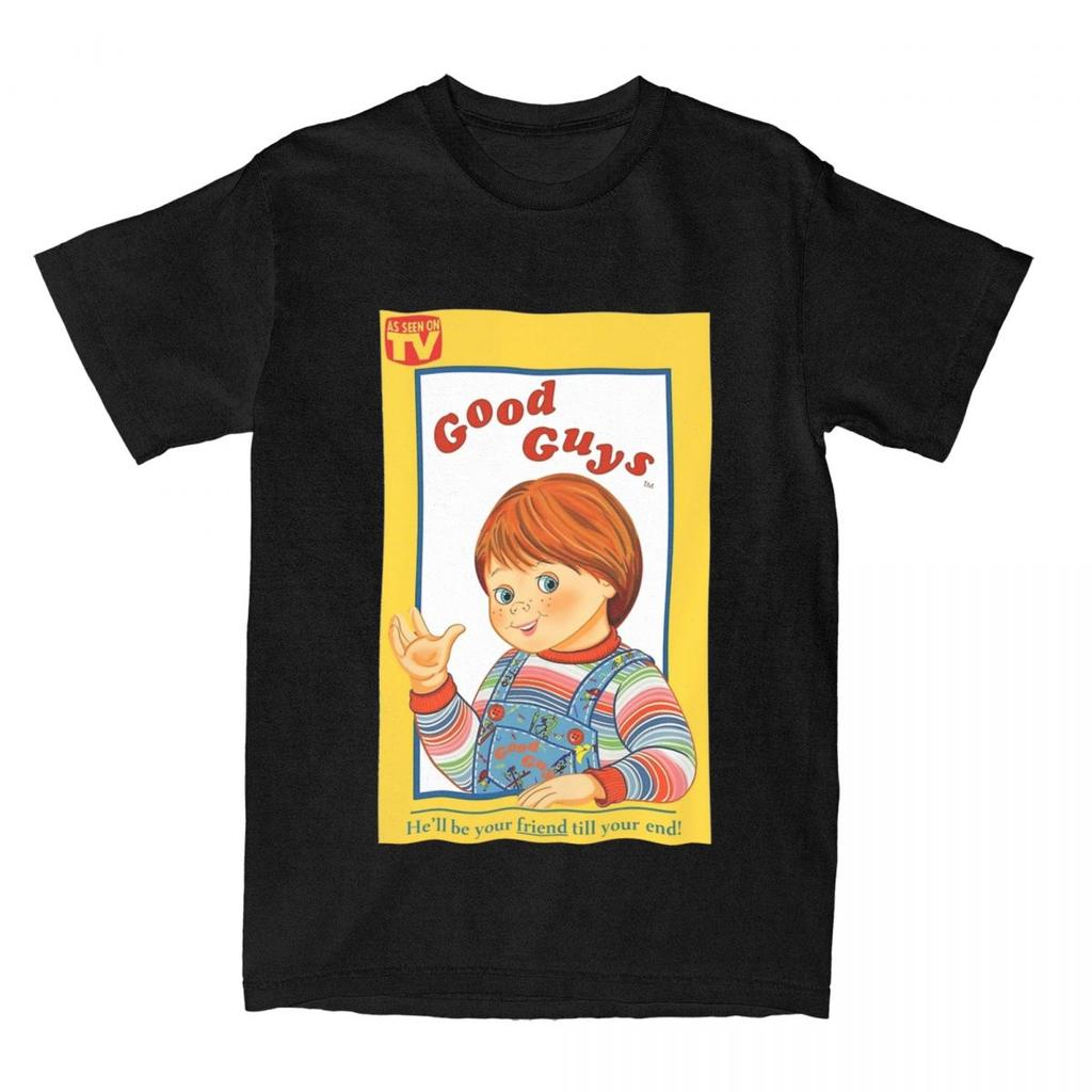 Good Guys Chucky Unisex Womens T Shirt Horror Movie Apparel Vintage Tees TShirts Cotton Classic Clothes