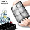 6 Grids Big Ice Tray Mold Large Food Grade Silicone Square Ice Cube Tray Box DIY Ice Blocks Mold for Bar Whiskey Easy To Release