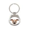 Whippet - Geometric Keychain with a Photo and the Inscription