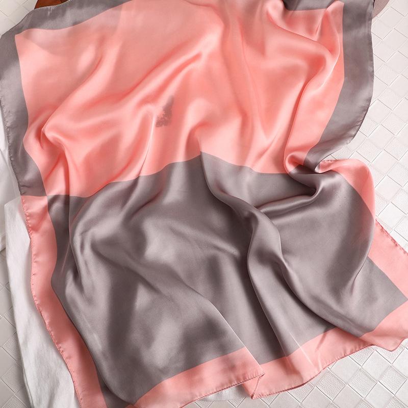 Осенний новый шарф, женский солнцезащитный шелковый шарф, модный теплый шелковый шарф