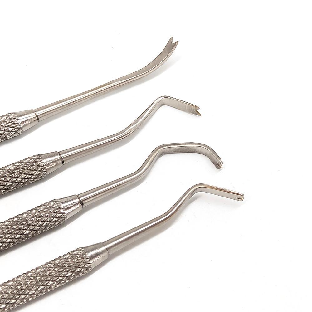 Стоматологический ортодонтический двусторонний лигатурный директор, изогнутый скейлер, тонкий узкий стоматологический инструмент, инструмент
