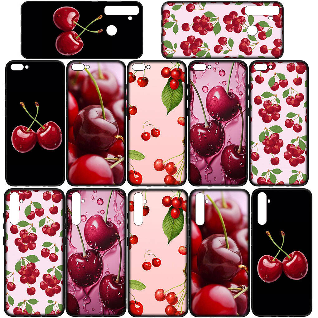 Чехол для телефона Samsung Galaxy S25 S23 S22 S24 Ultra FE A05 A06 A15 A16 A36 A37 A35 A54 A24 A52 A55 A56 A57 A25 A26 A53 A17 Летние фрукты Вишня Чехол