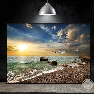 Океанский пляж, морская дорога, морской пейзаж, современные пейзажные постеры и принты, печать на холсте, настенные художественные картины для гостиной, домашний декор, без рамки