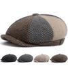 New Retro Herringbone Newsboy Cap For Men Autumn Winter Warm Beret Women Fashion Vintage Hat Hip Hop Female Flat Caps Berets