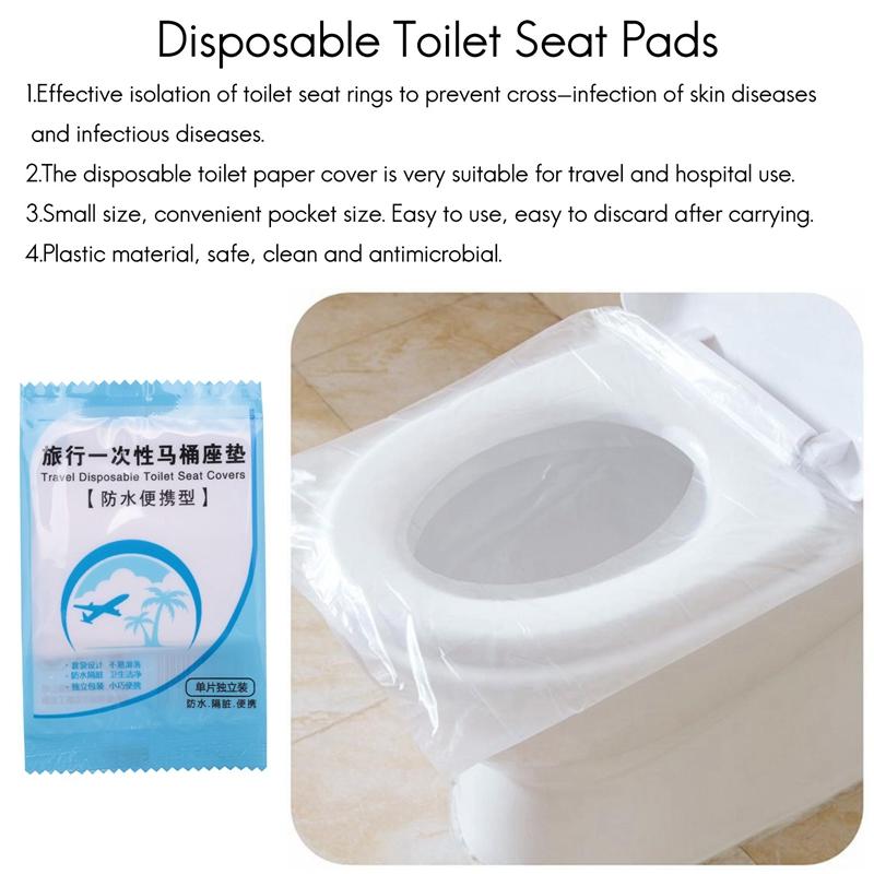 Portable Disposable Toilet Seat Cover Safety Travel Bathroom Toilet Paper Pad Bathroom Accessories Travel Goods