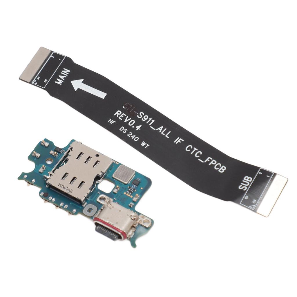 Замена гибкого кабеля док-разъема для Galaxy S23 SM S911U, версия для США, печатная плата телефона, зарядка через USB-C