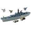 Motor Max Battleship 66cm + Airplane 4P + Truck 2P Die Cast 540m76794, Mixed Color Korean Toy