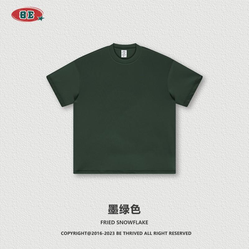 BE Family Matching Shirts 305G Heavyweight Cotton Tees Unisex 2025 Solid Color Vintage Style