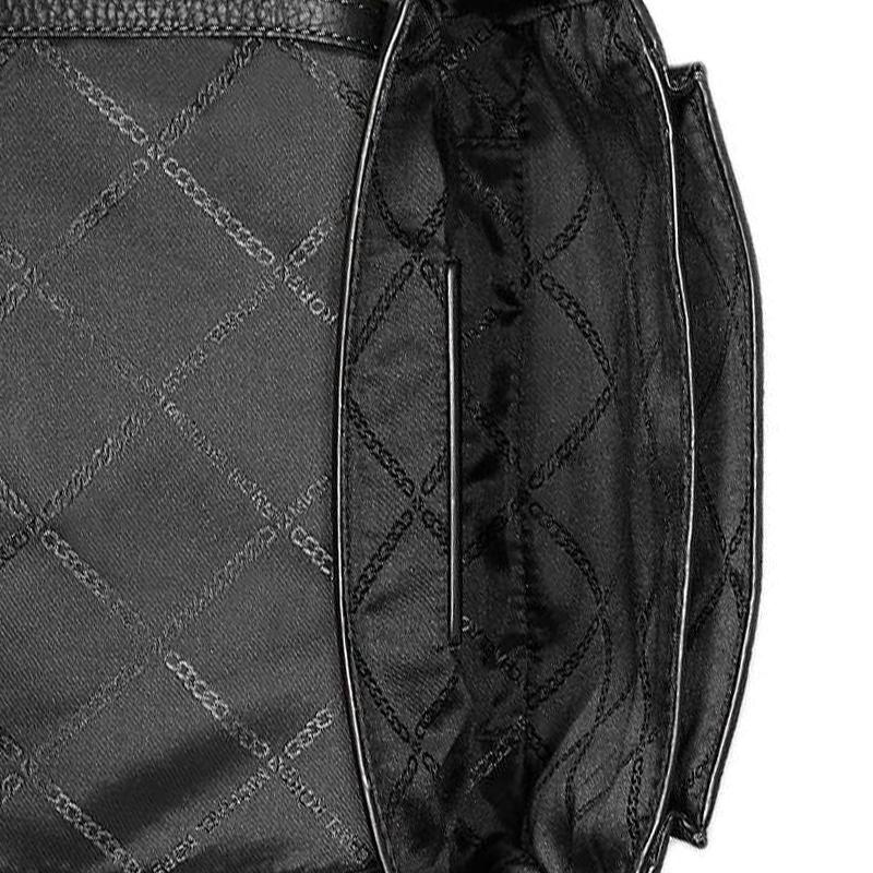 MICHAEL KORS Hudson buckle flip adjustable shoulder strap leather shoulder crossbody bag unisex couple style black