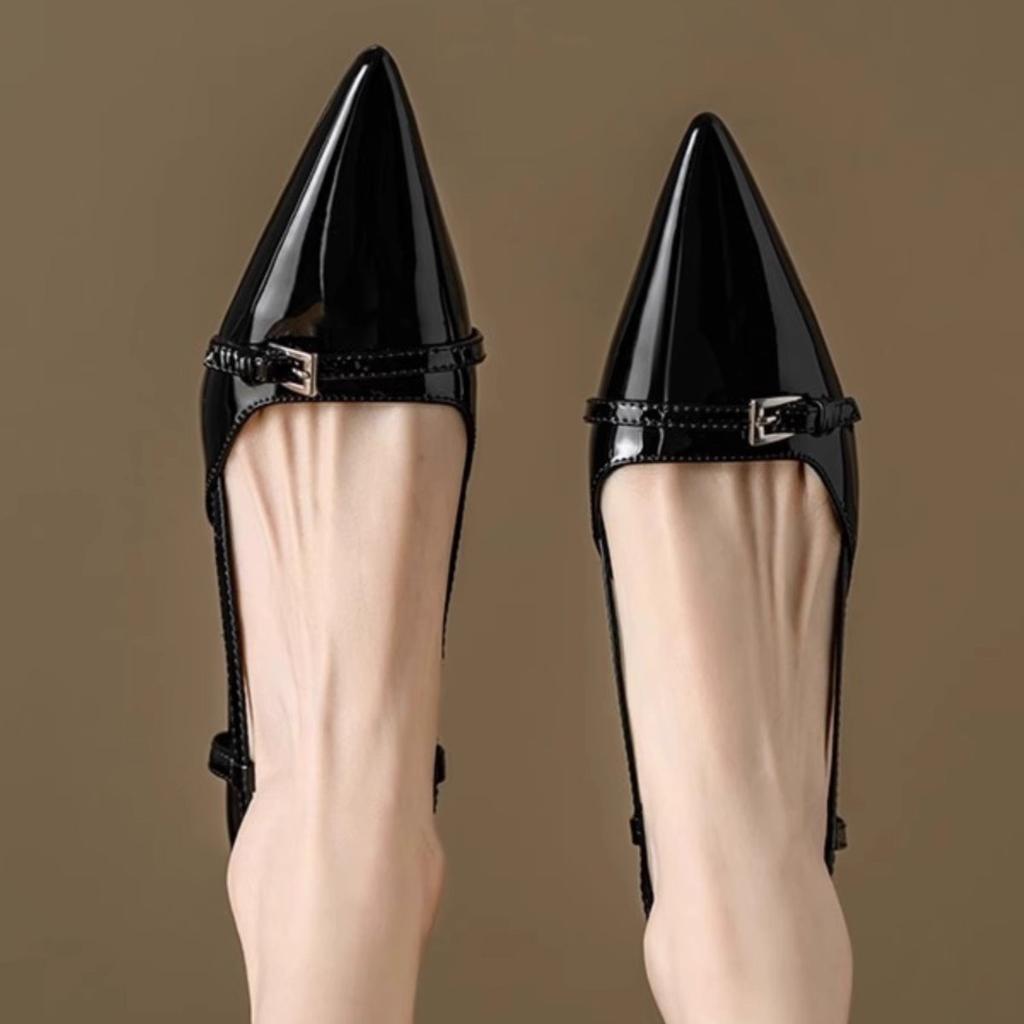 Baotou Sandals Temperament Celebrity French High Heels Women's Thin Heels with Skirts Wear One Word with Small Fragrant Wind Light Mouth Single Shoes