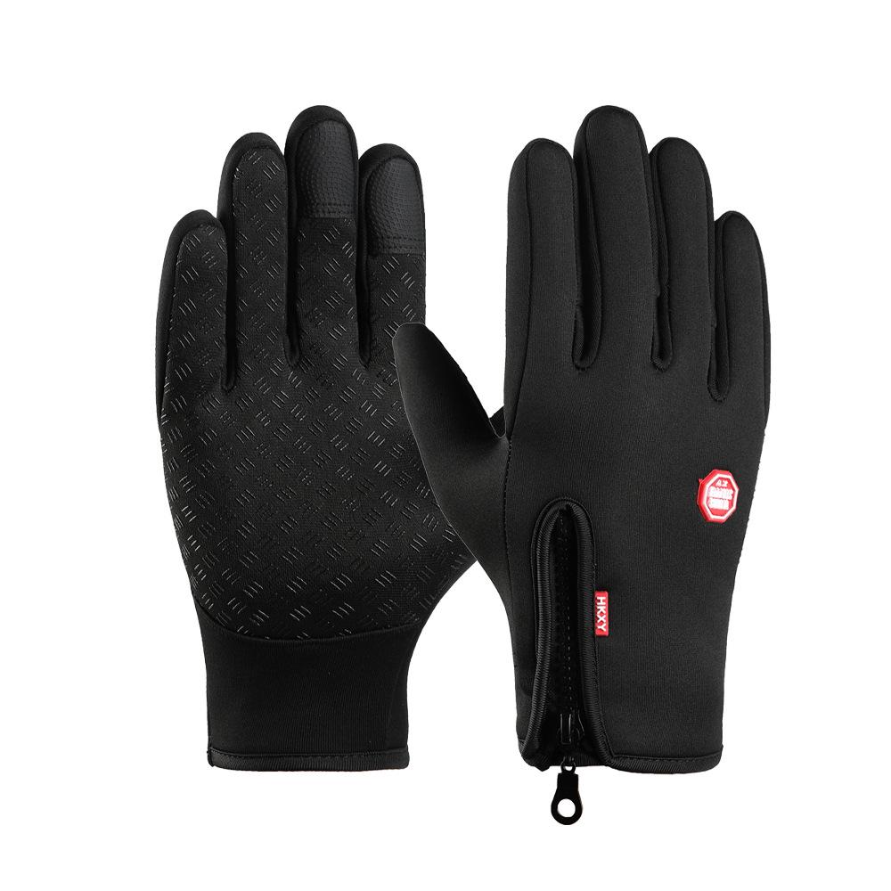 Unisex Outdoor Cycling Ski Gloves with Fleece, Reflective Strips & Touchscreen Functionality - Ideal for Autumn/Winter