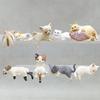 Mini Cat Figurine Collectible Kitten Ornament Cake Topper Tabletop Miniature Cat Sculpture for Desk Bookshelf Car Children Cat Lovers Gift
