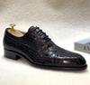 Модная Роскошная Мужская Обувь Ручной Работы из Натуральной Кожи, Классические Оксфорды с Мыском, На шнуровке, Формальная, Деловая, Свадебная, Офисная Обувь