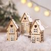 3 шт. Рождественский маленький домик Деревянное креативное украшение Подвеска Рождественское украшение Подарок Праздничное торжество Домашний декор Реквизит