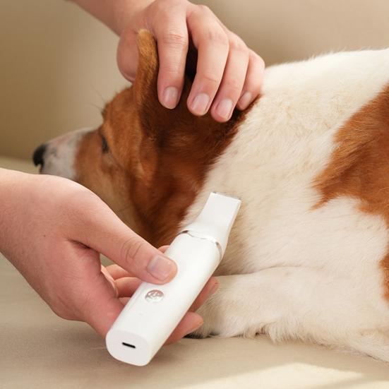 Машинка для стрижки собак, набор для груминга с когтерезкой 4 в 1, беспроводной электрический триммер для собак, кошек, малошумная USB-зарядная бритва для лап домашних животных