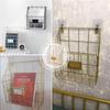Metal Mesh Magazine File Holder Easy To Install Wire Basket Useful Foyer Storage Shelf  Office