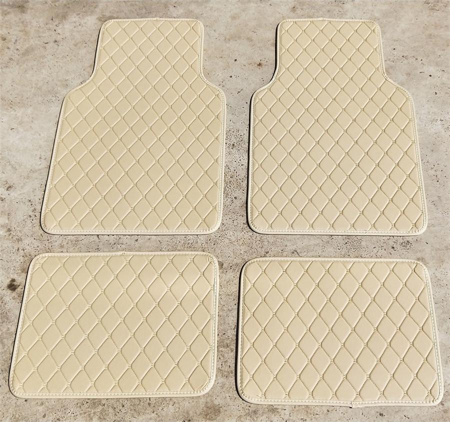 4pcs PU Leather Auto Car Floor Mats Front Rear Liner Weather Set Car Accessories
