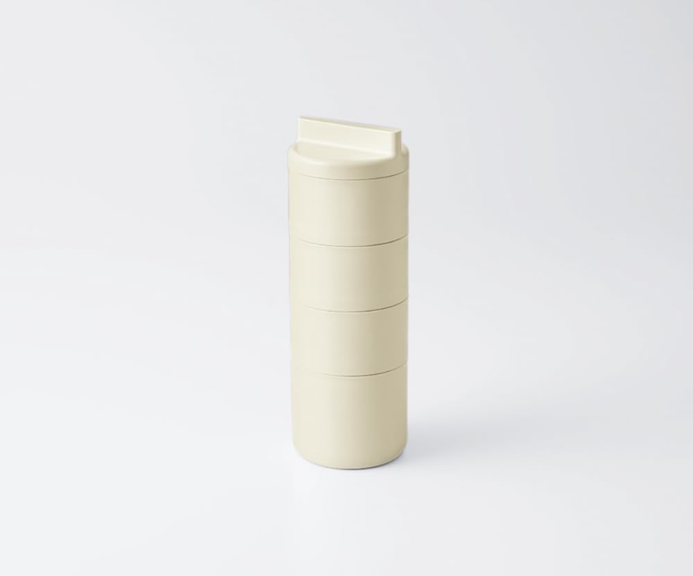 Takenaka Bento Box tutu 4-х уровневый ланч-бокс Сделано в Японии Ivory 160 мл x 280 мл (Верхний ярус) 3, (Нижний ярус) Т-36378