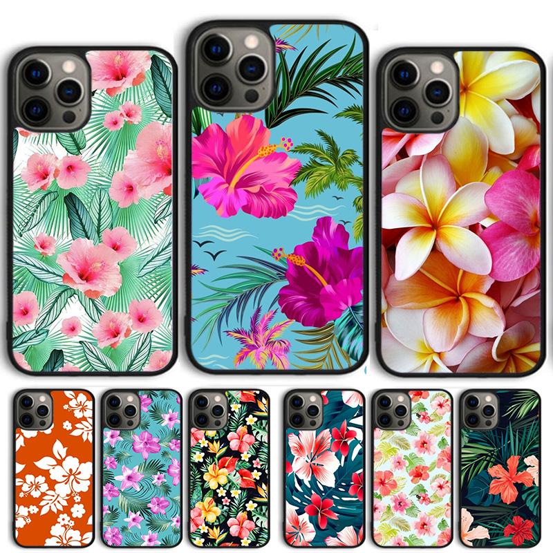 Чехол для телефона «Тропический рай» с гавайским цветком для iPhone 17 Air 15 16 Чехол 14 13 11 12 Pro Max Max Plus Задняя крышка