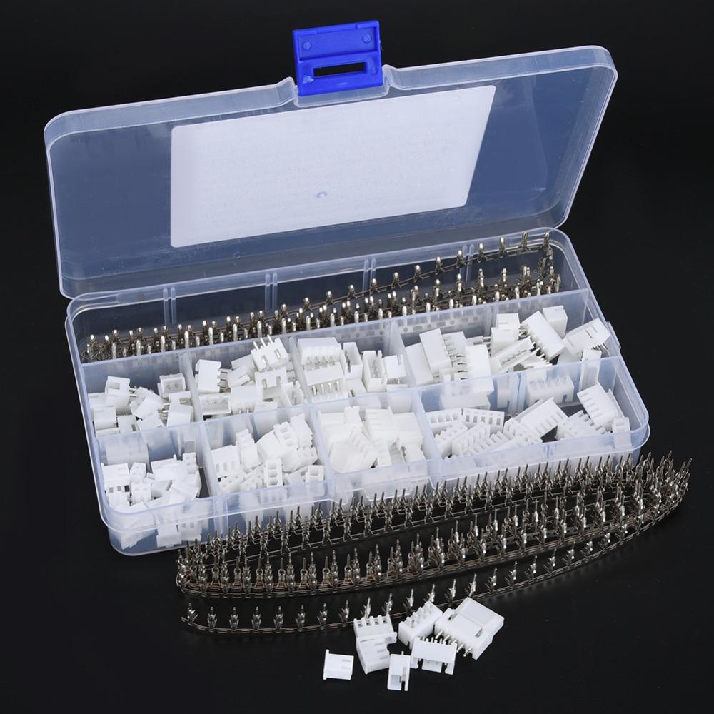 560 шт. Шаг 2,54 мм Экранированный разъем JST-XHP2/3/4/5 Набор обжимных клемм Ассортимент разъемов