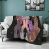 1PC Kpop Demon Hunters Patterned Flannel Blanket Suitable For All Seasons For Home Decor Warmth And Comfort Gifts Holiday Present