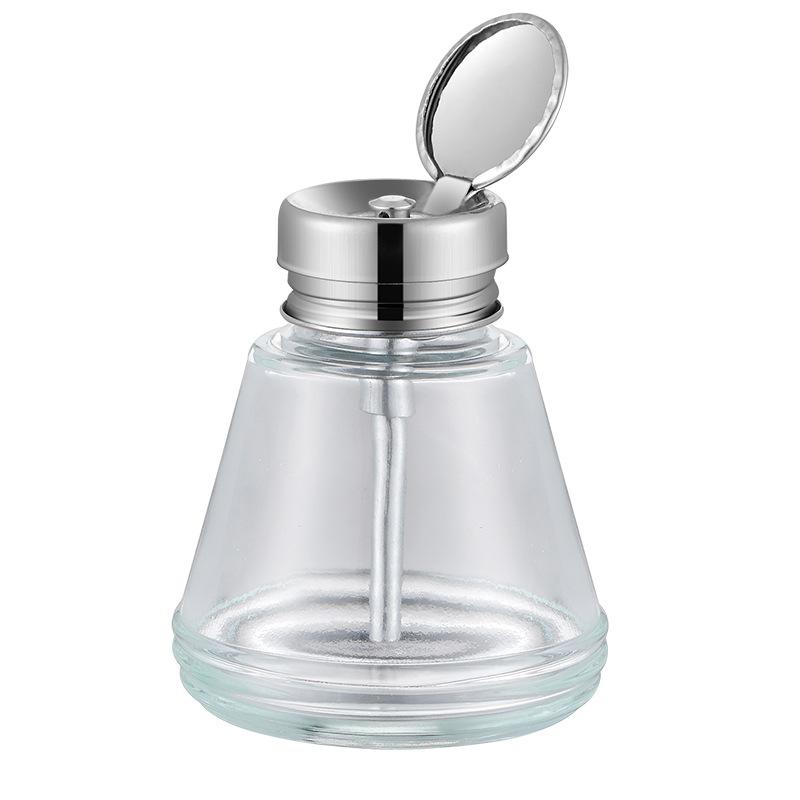 Многоразовые стеклянные бутылки для хранения лака для ногтей, пустые, дозатор с помпой для жидкости, средство для снятия лака, очиститель, инструменты для макияжа и маникюра