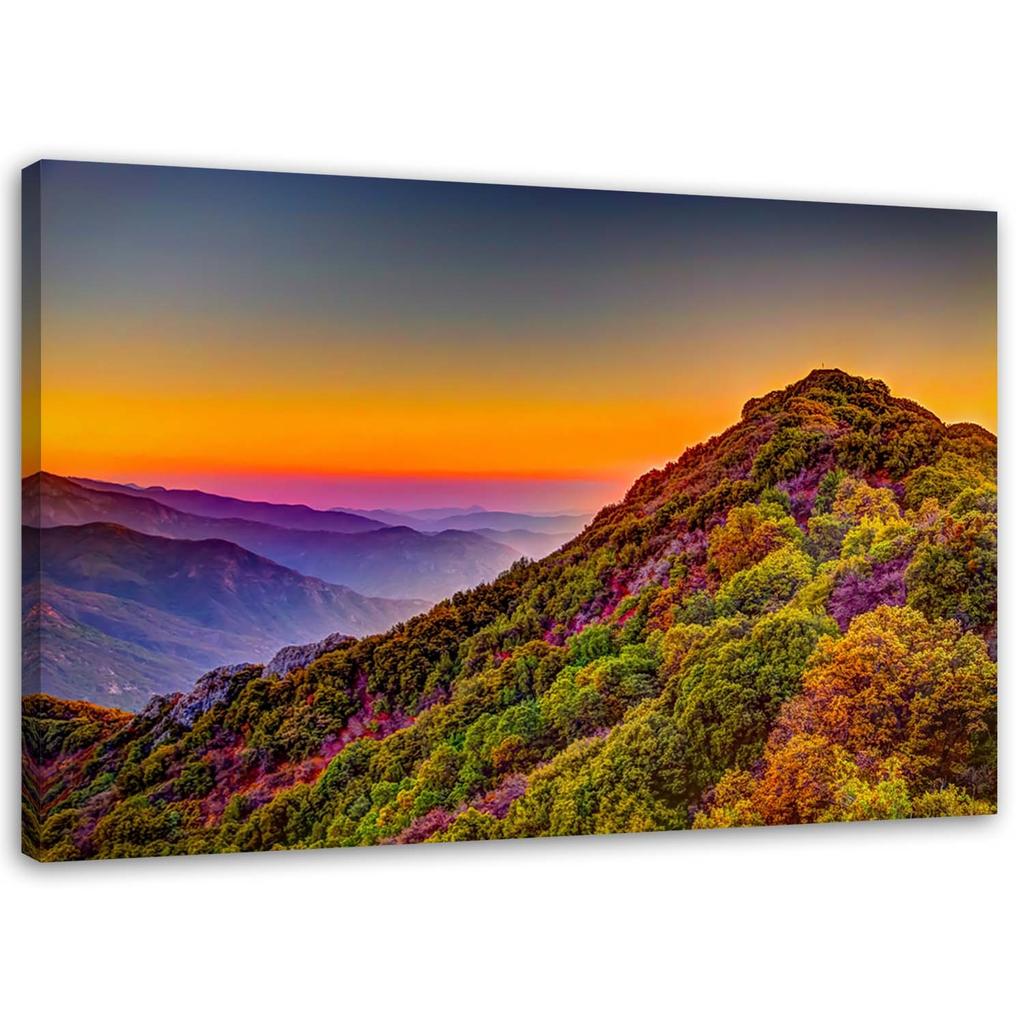 Canvas Print, Coloured Hills