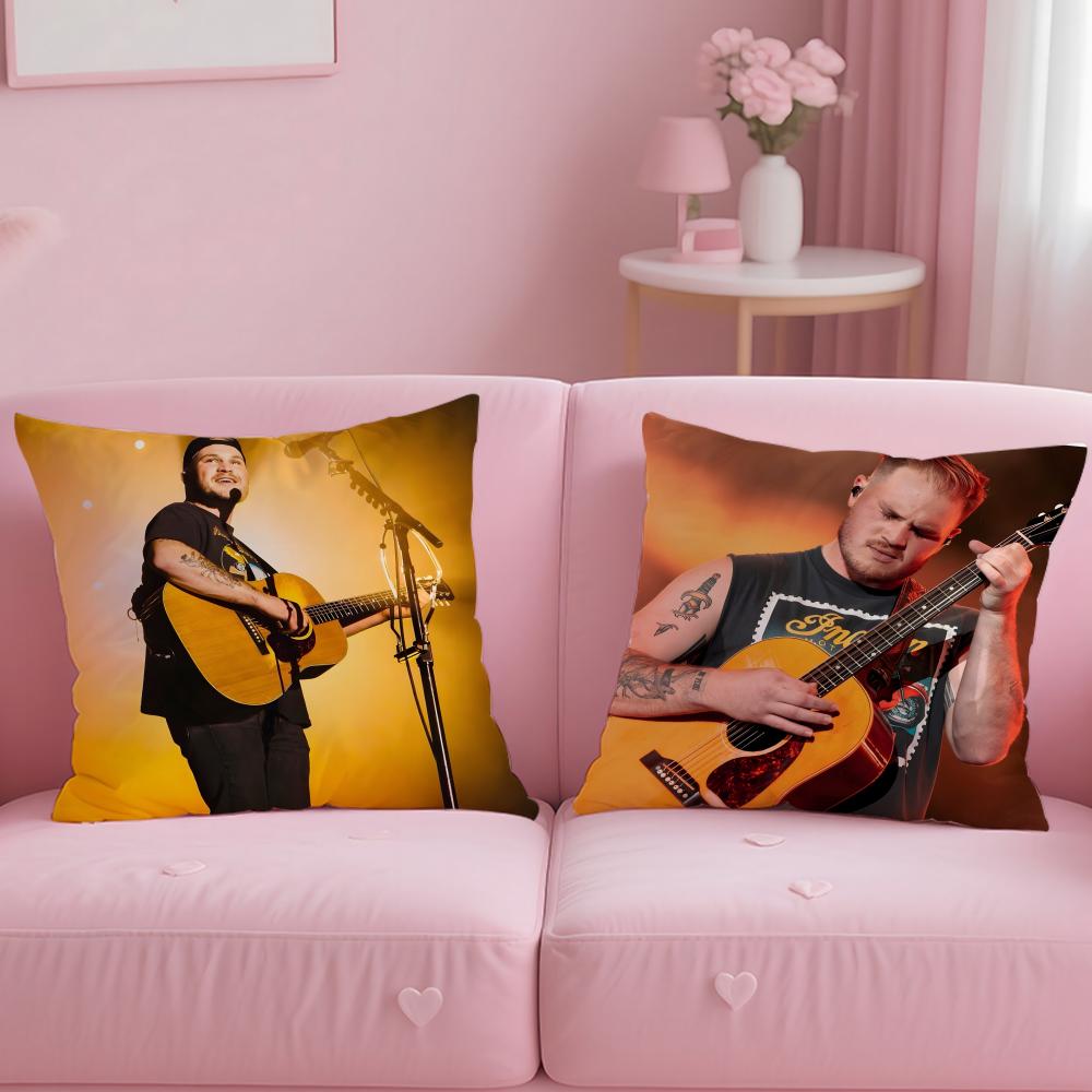 popular singer Zach Bryan Cushion Cover Soft EasyWash Pillow Case Versatile for Couch Bed Travel and Office