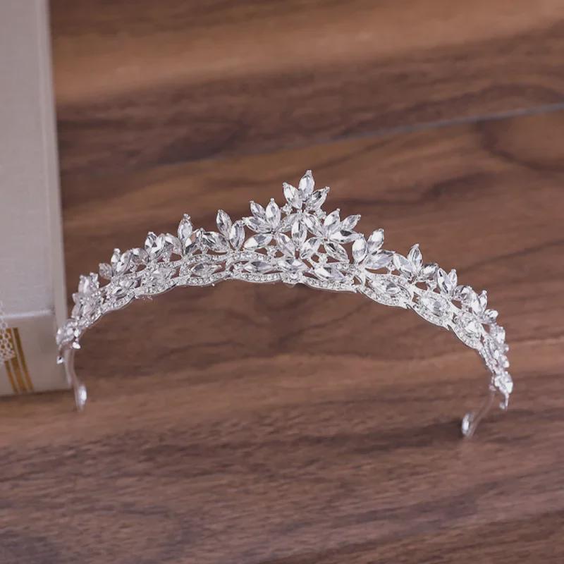 Корейская хрустальная свадебная корона: Элегантная свадебная и банкетная повязка на голову