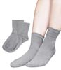 Chica Hurra Gray Sizes Set of 2 Solid Simple Crew No Elastic Made In Suitable for Office Casual and General Easy To Put On and Take Off Women's Socks,