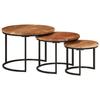 VidaXL Nesting Tables 3 Pcs Solid Acacia Wood 353900