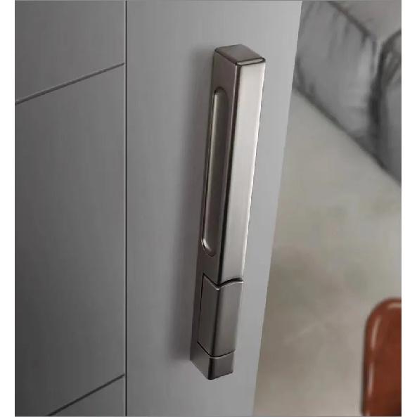 2022 New Invisible Magnetic Door Lock Interior Background Wall Storage Room Door Handle Hidden Cloakroom Gold Single Door Lock