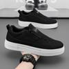 Fashion Platform Mens Casual Shoes Comfort Canvas Shoes Breathable Flats Man Sneakers Lightweight Slip On Walking Athletic Shoes