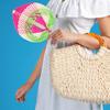 Traditional Chinese Handwoven Bamboo Fan For Summer Travel Outdoor Use