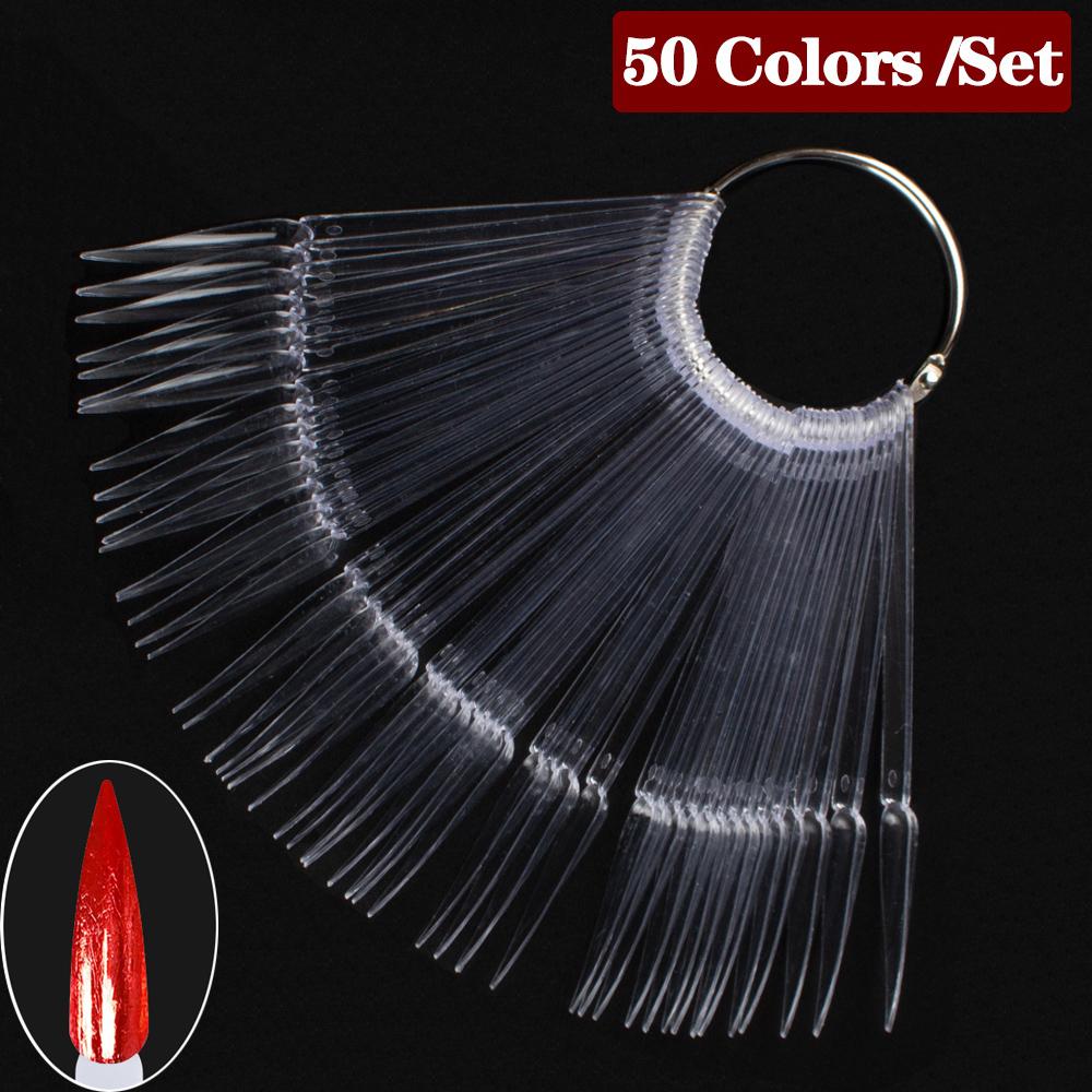 1 компл. для дизайна ногтей, веерная форма, дисплей, естественная диаграмма, гель-лак, образец окраски, тренировка, накладные ногти со съемным кольцом