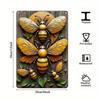 Vintage Metal Bee Sign Farmhouse Wall Art Weatherproof Outdoor Indoor Decor