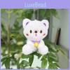 Adorable Cute 11cm Sitting Bear Plush Toy Keychain For Weddings Gifts And
