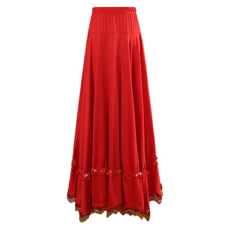 Женские бальные юбки для фламенко, лиричные бальные макси-юбки, костюмы для выступлений по классическому балету, этническим танцам