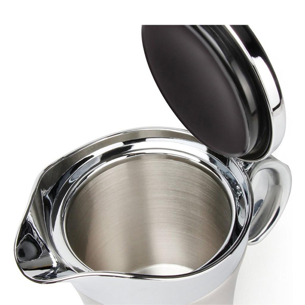 Соусники из нержавеющей стали с откидной крышкой, двухстенные изолированные кастрюли для соуса из говядины, стейка, металлическая кружка для сока, кухонный инструмент