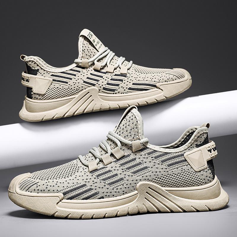 Men's Slip-on Sneakers With Shoelaces - Odor-resistant Athletic Shoes - Lightweight And Breathable