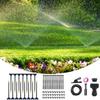 Flower Bed Watering System Irrigation Tubing Hose Adjustable 360 Degrees Automatic Emitters Set For Outdoor Growing Flower Beds