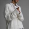 Women's  Autumn Winter Knitted Thick Cashmere Wool Chic V Neck Single Breasted Long Sleeve Sweater Women Commute  Jacket