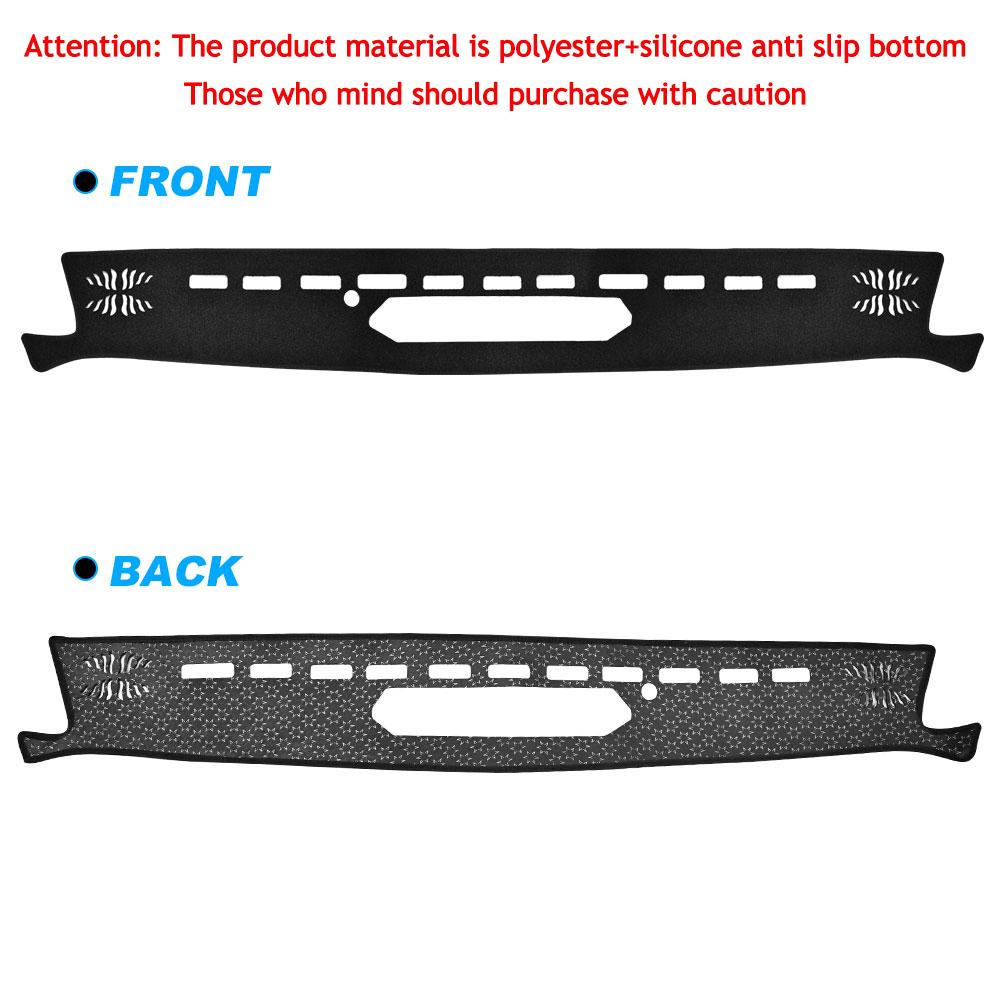 Dashboard Cover Mat For Jeep Gladiator JT 2024 Dash Cover Pad Sunshade Glare UV Rays Protector Accessories