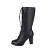 Women's High-heeled Boots Autumn and Winter New Waterproof Table Thick-heeled Large-size Medium Boots